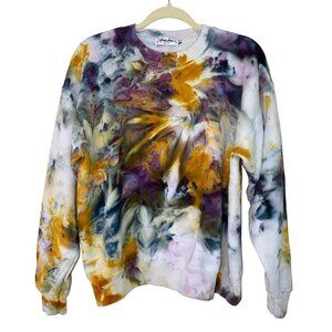 Anna Joyce Womens Sweatshirt Size Medium Hand Dyed Pure Cotton Handmade Portland